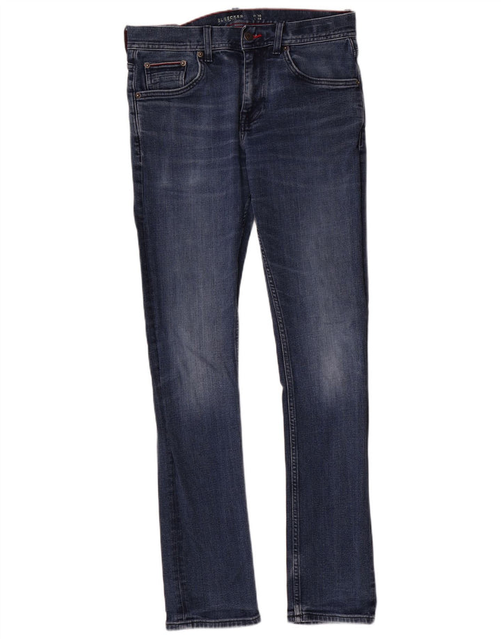 Blugi Tommy Hilfiger pentru femei Bleecker Slim W30 L32 Bumbac albastru