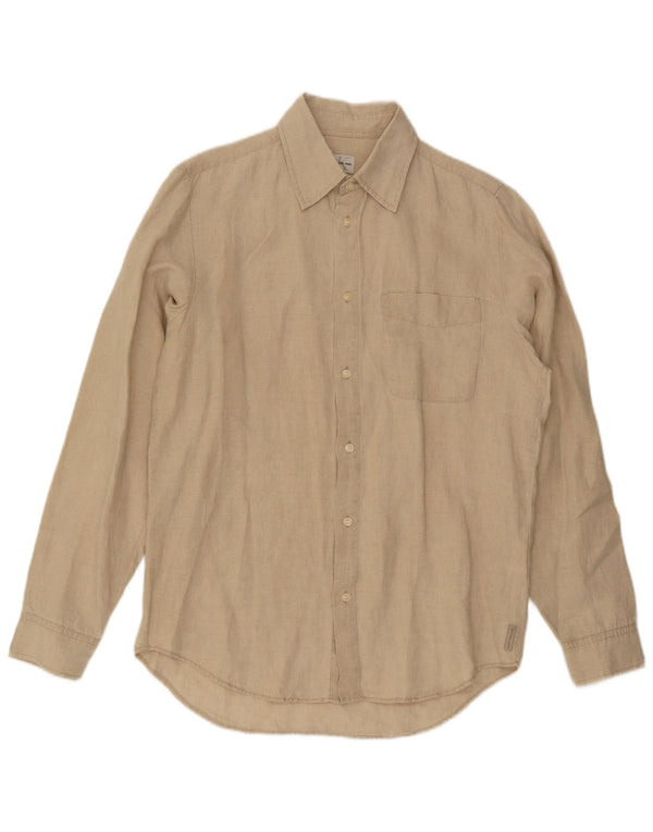 Calvin Klein Jeans Cămașă pentru bărbați Medium Beige Linen