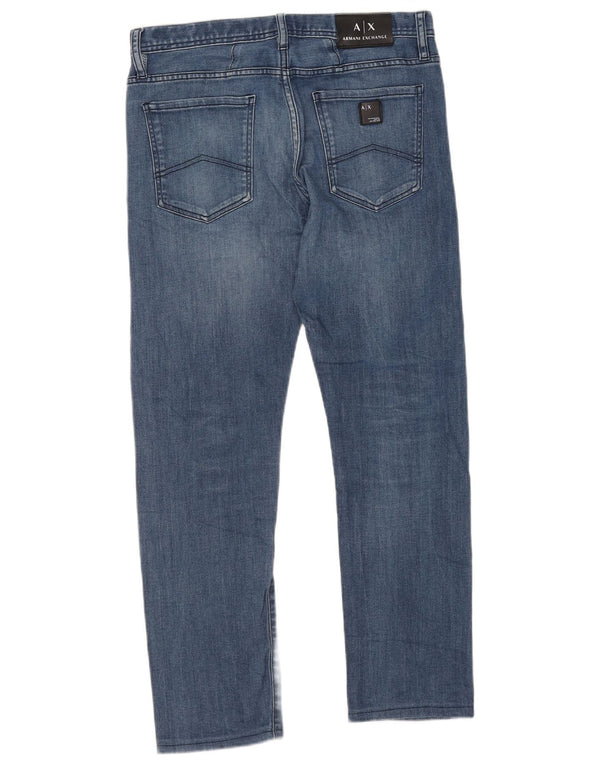ARMANI EXCHANGE Blugi Slim Bărbați W31 L28 Bumbac Albastru