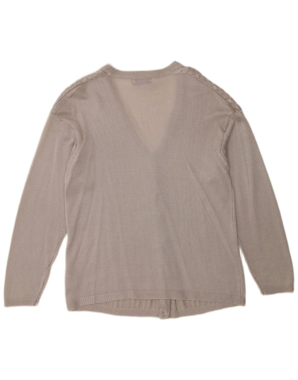 Pulover Cardigan Vintage pentru Damă UK 16 Large Gri