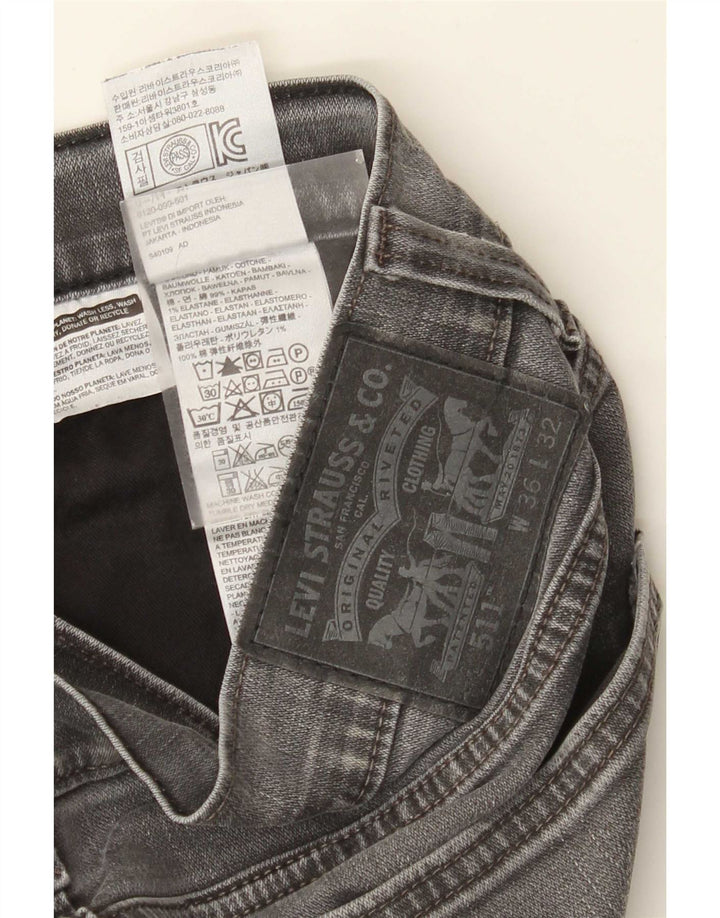 Blugi Levi's 511 Slim pentru bărbați W36 L32 bumbac gri