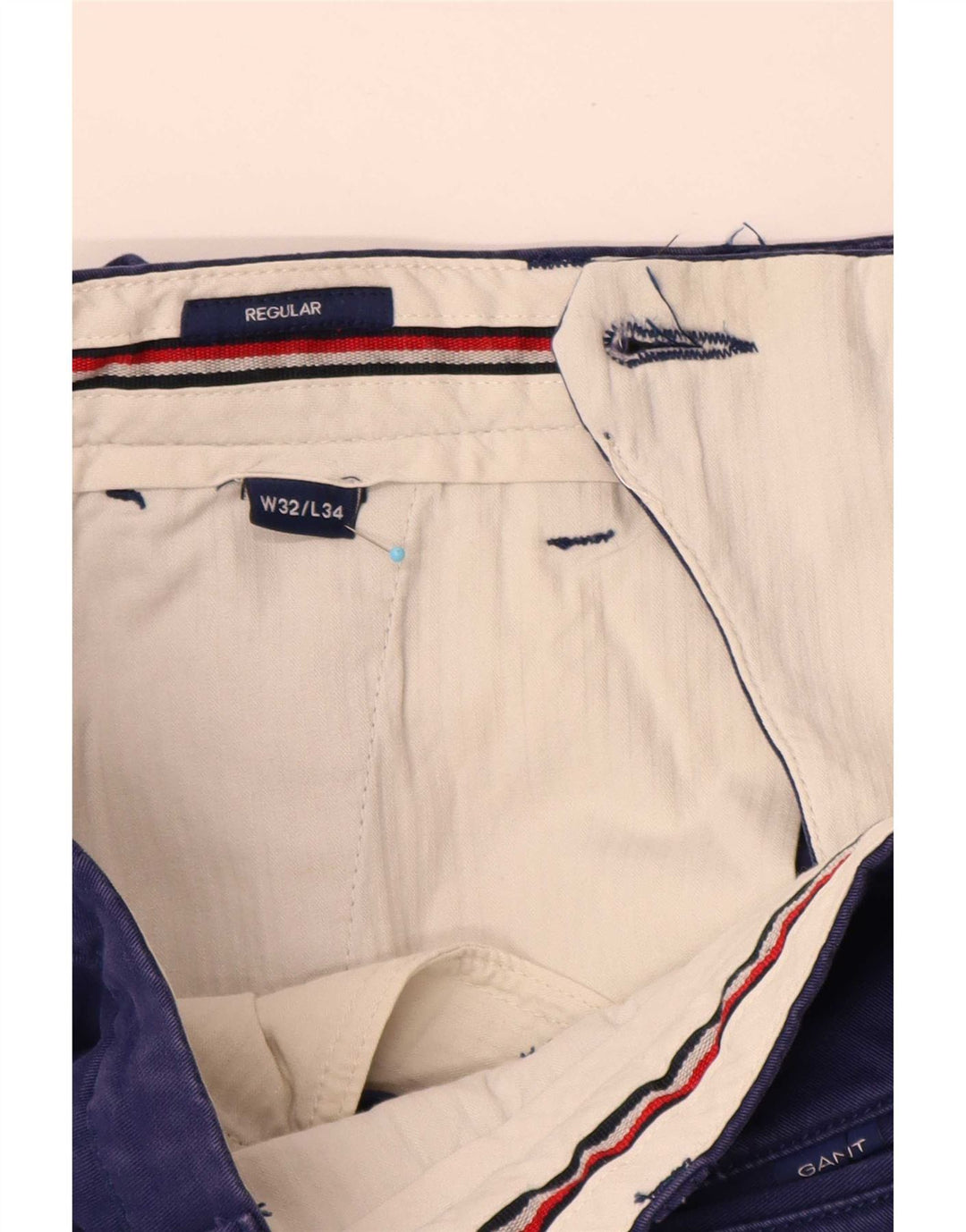 Pantaloni chino obișnuiți pentru bărbați Gant L32 L34 Bumbac albastru