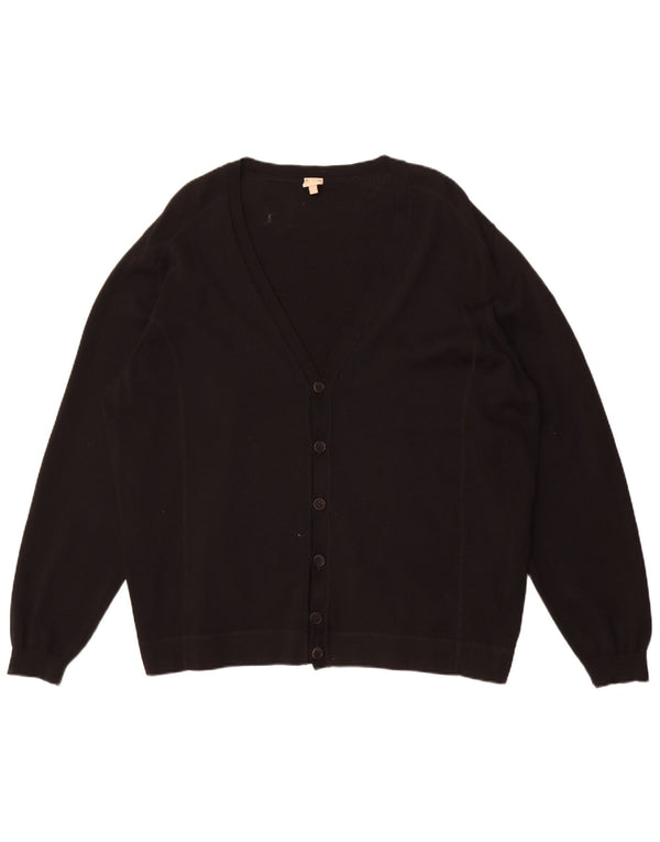 Pulover cardigan pentru bărbați Marz UK 46 2XL Lână virgină neagră