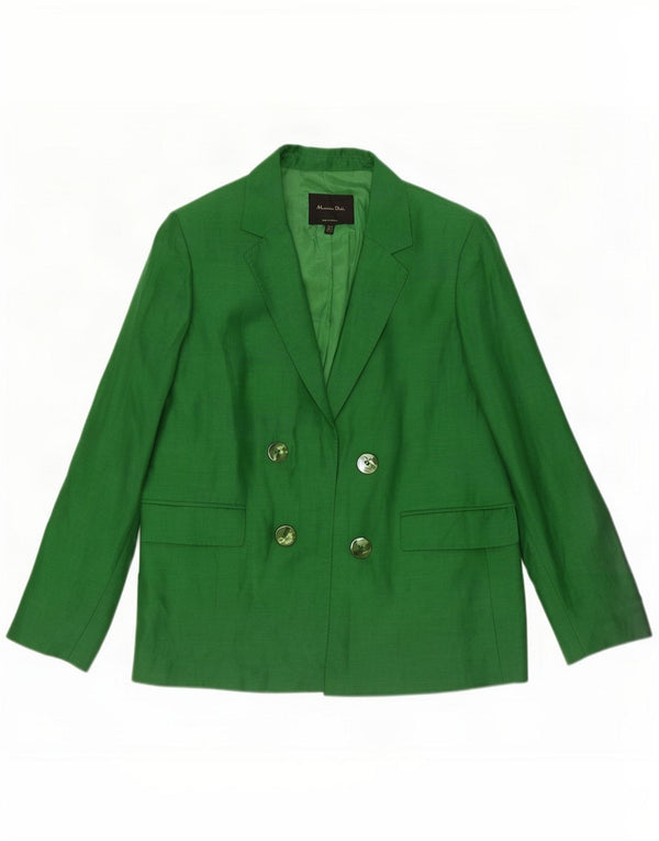 Jachetă Blazer deschisă pentru femei Massimo Dutti EU 40 verde mediu