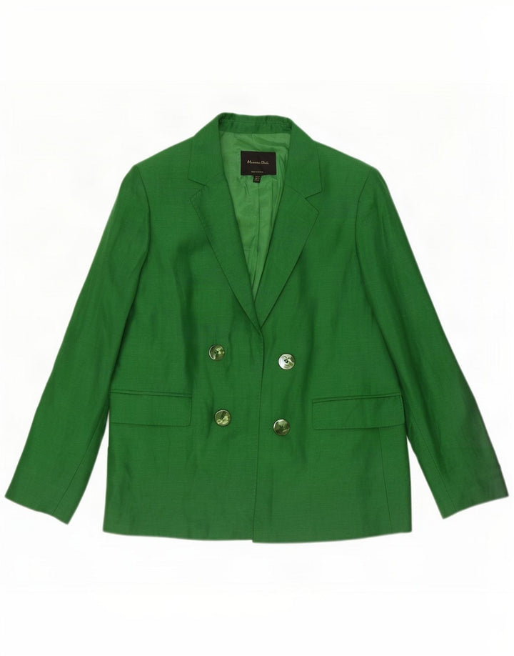 Jachetă Blazer deschisă pentru femei Massimo Dutti EU 40 verde mediu