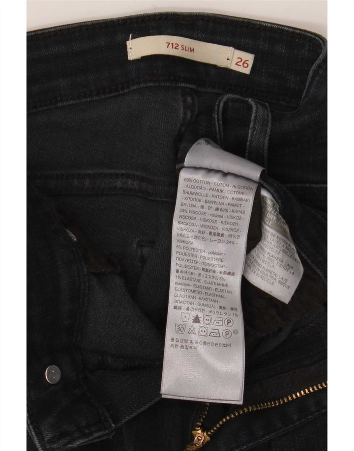 Blugi Levi's 712 Slim pentru femei L26 L27 Bumbac bleumarin
