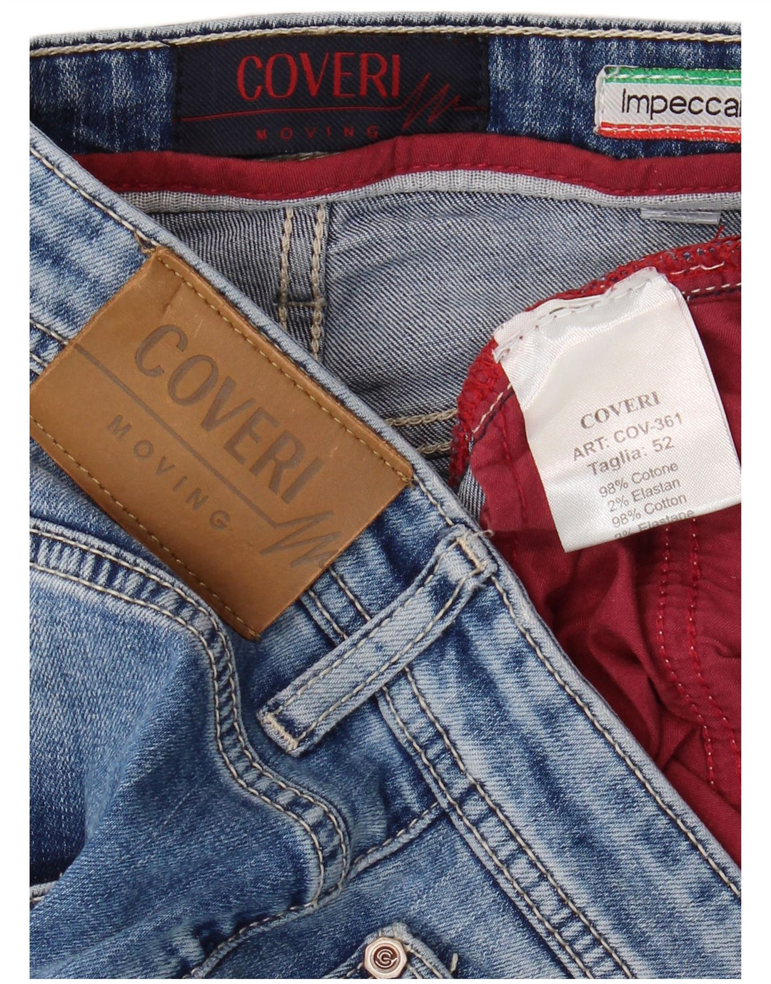 Pantaloni scurți din blugi pentru bărbați COVERI IT 52 XL W38 Bumbac albastru