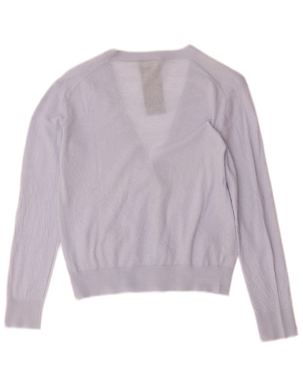 Pulover cardigan crop pentru femei Giorgio Armani IT 42 Lână violet mediu