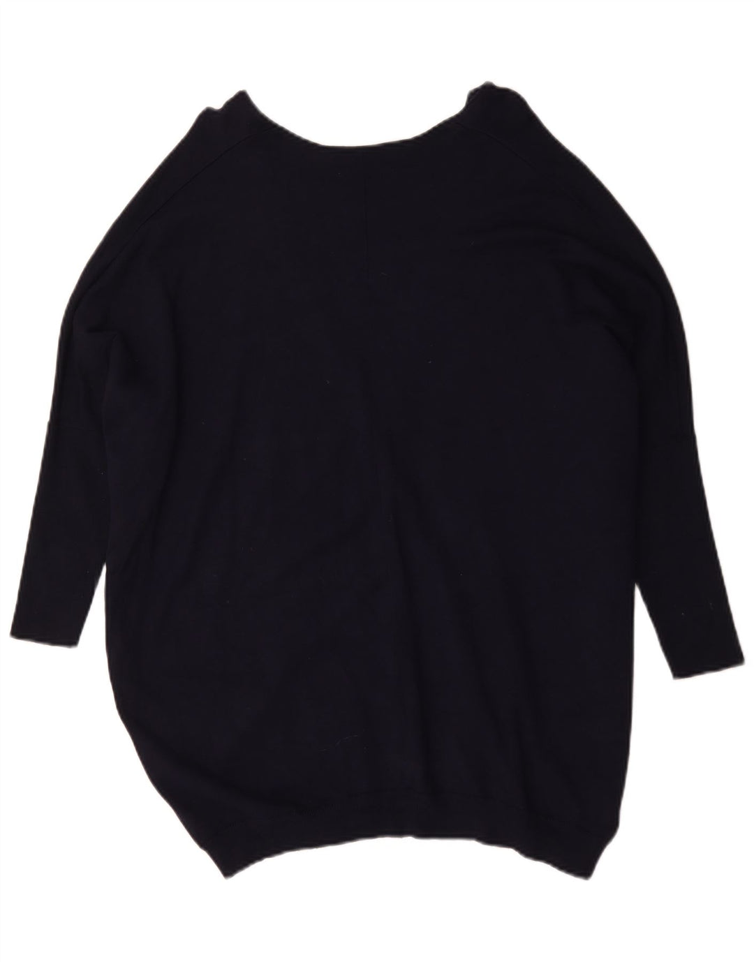 Pulover cu decolteu în V supradimensionat pentru femei Zara UK 14 Medium Bleumarin