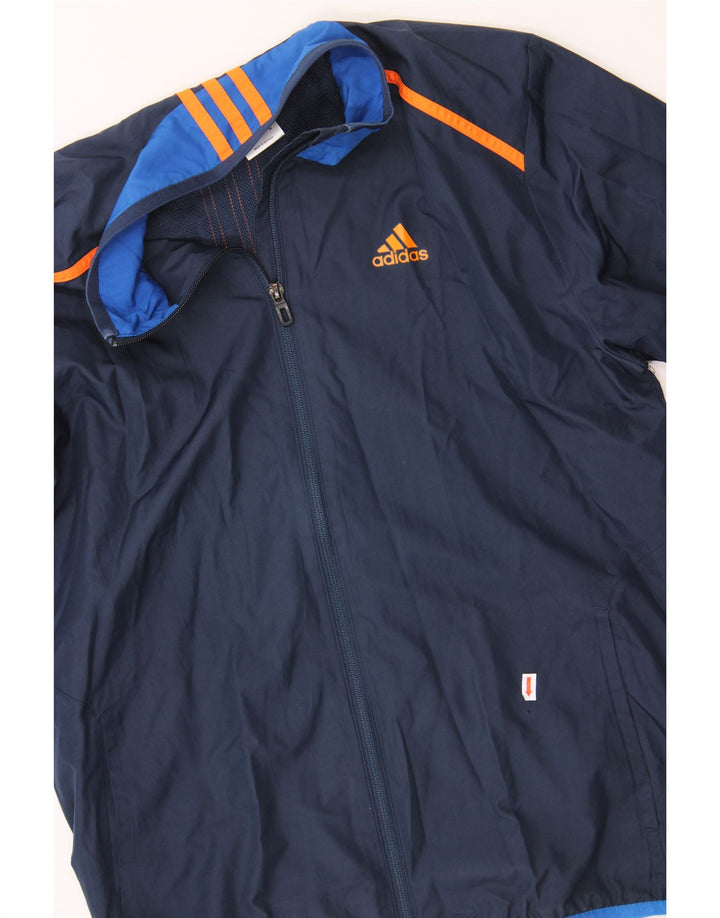 ADIDAS Mens Tracksuit Top Jacket Small Navy Blue Polyester Vintage Adidas and Second-Hand Adidas from Messina Hembry 