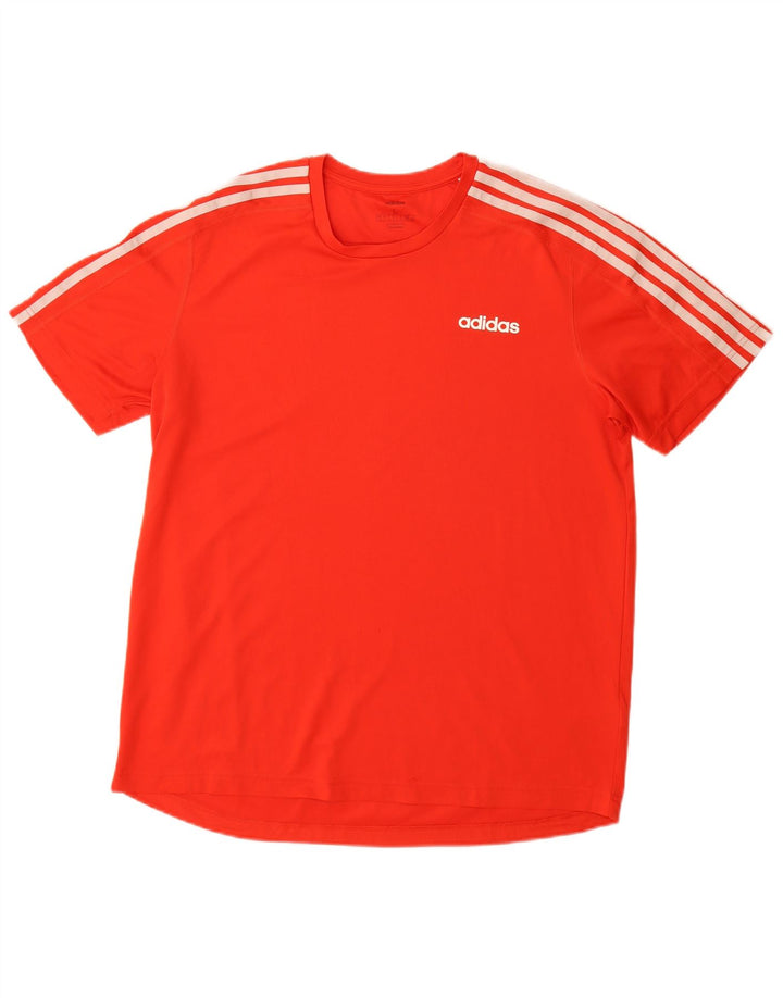 Tricou ADIDAS Climalite pentru bărbați Top mare din poliester roșu