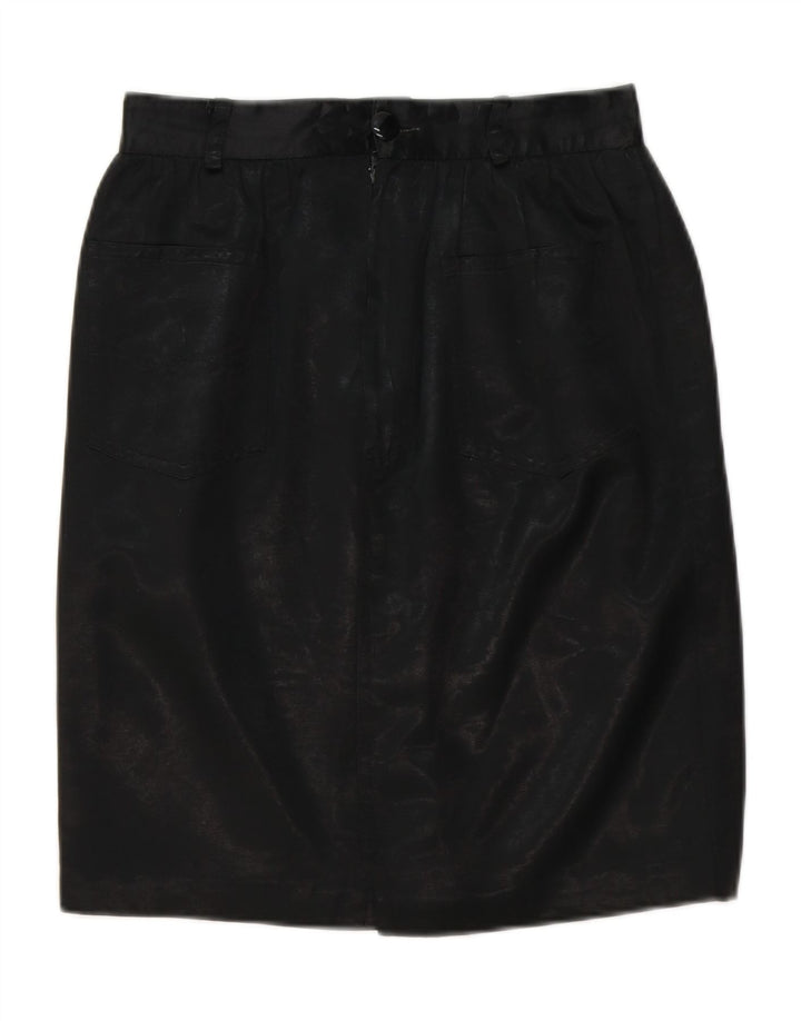 VINTAGE Womens Pencil Skirt IT 44 Medium W28 Black Vintage Vintage and Second-Hand Vintage from Messina Hembry 