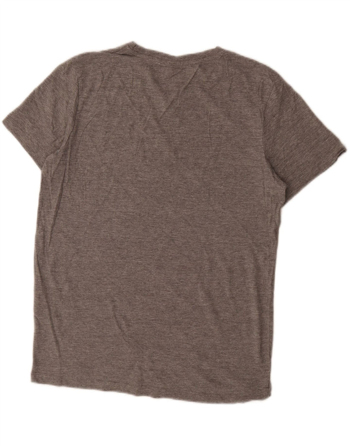 JACK & JONES Tricou grafic pentru bărbați Top din bumbac gri mediu