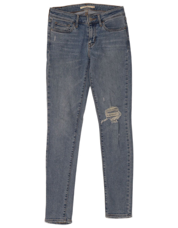 Blugi skinny distressed 711 Levi's pentru femei L25 L30 bumbac albastru