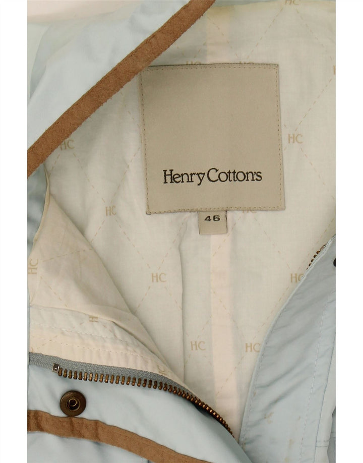 HENRY COTTONS Womens Utility Jacket IT 46 Large Blue Polyamide Vintage Henry Cottons and Second-Hand Henry Cottons from Messina Hembry 