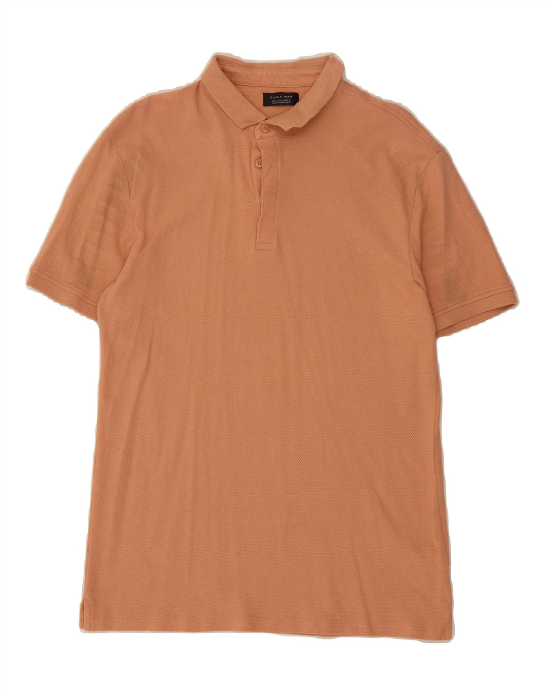 ZARA Mens Polo Shirt Large Pink Cotton Vintage Zara and Second-Hand Zara from Messina Hembry 