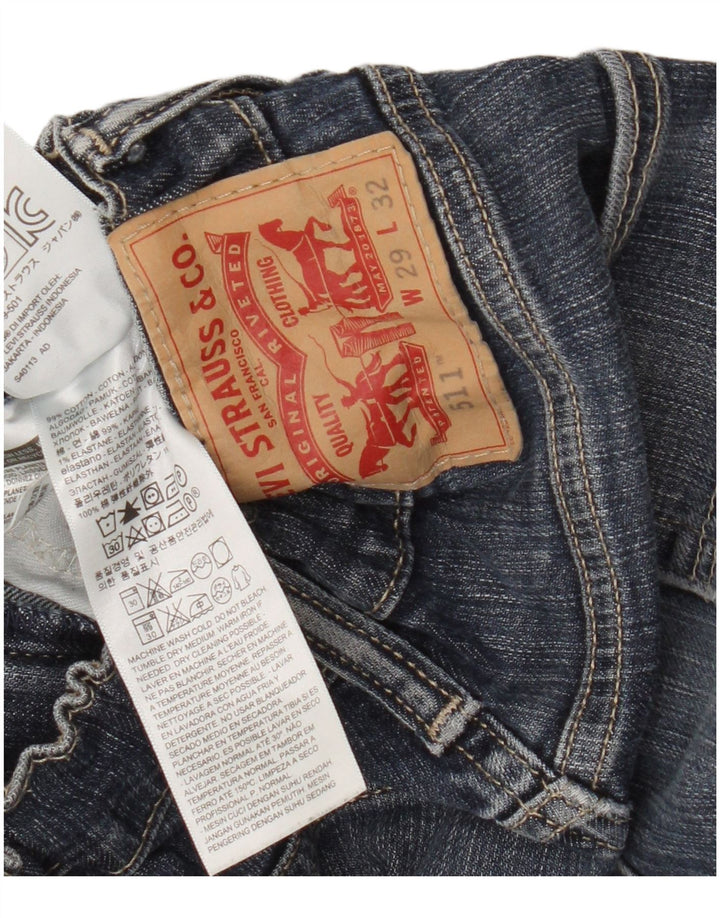 Blugi Levi's 511 Distressed Slim W29 L29 Bumbac albastru