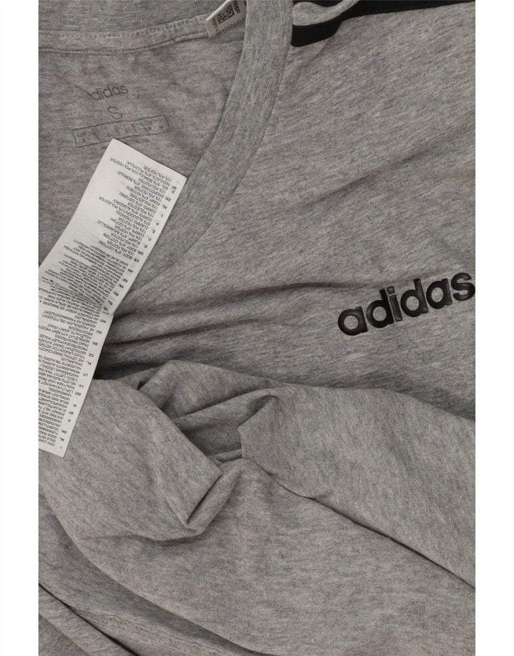 Tricou pentru bărbați Adidas Top mic, gri bumbac