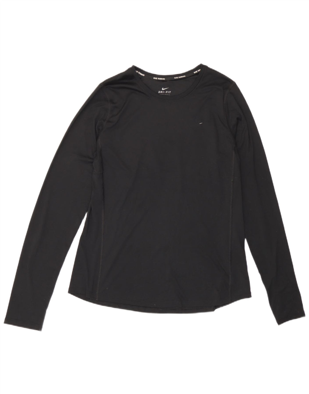Nike Dri Fit Top cu mânecă lungă pentru femei UK 14 Poliester negru mare