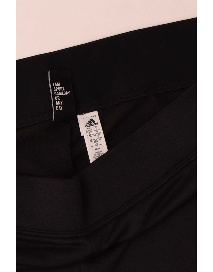 Pantaloni de trening Adidas pentru femei Marea Britanie 16/18 Poliester negru mare