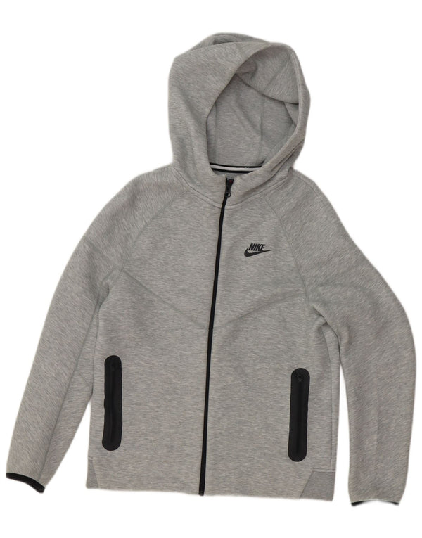 Pulover Nike pentru băieți, cu fermoar, 13-14 ani, XL, bumbac cu pete gri
