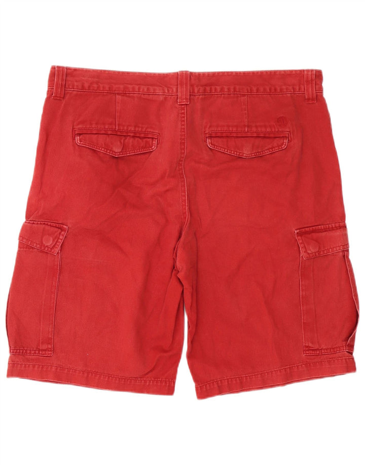 Pantaloni scurți cargo pentru bărbați Timberland W36, bumbac roșu mare