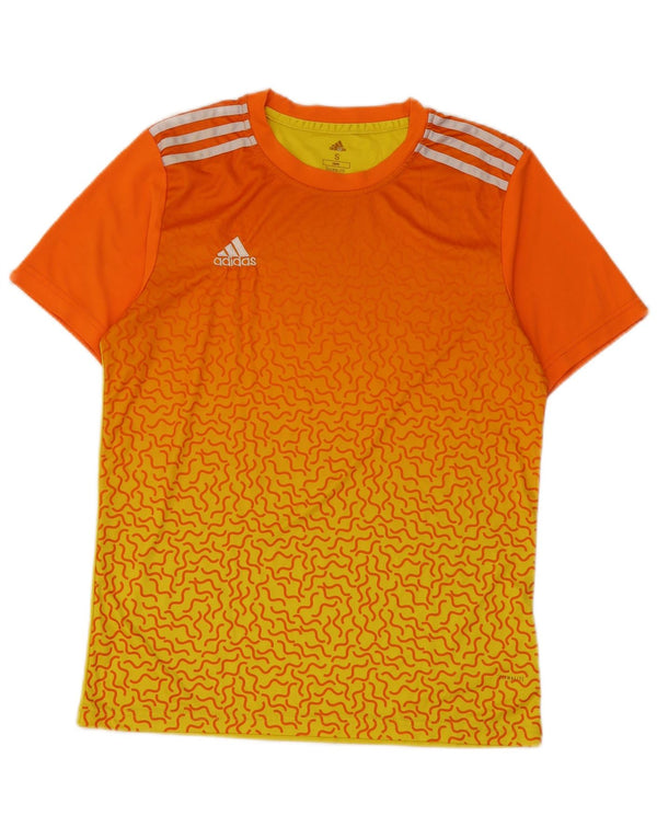 Tricou Adidas Climalite pentru bărbați Top mic portocaliu Colorblock