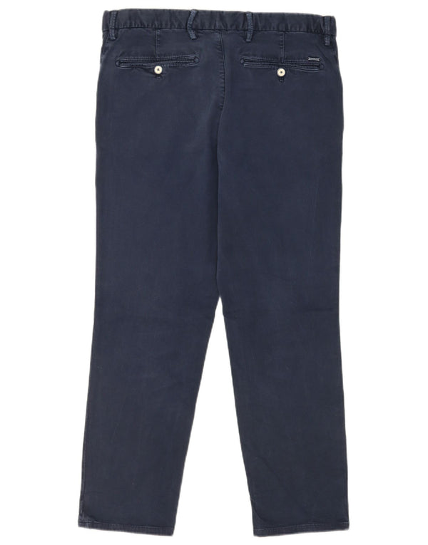 Massimo Dutti Pantaloni Chino Slim Fit pentru bărbați EU 42 Large W32 L26 Bleumarin