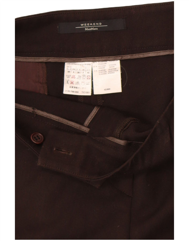 Max Mara Pantaloni de costum bootcut de weekend pentru femei UK 8 Small W27 L30 Maro