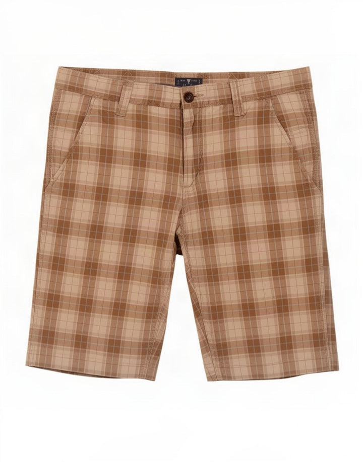 Pantaloni scurți chino Hurkett pentru bărbați IT 48 Medium W32 Bej Check