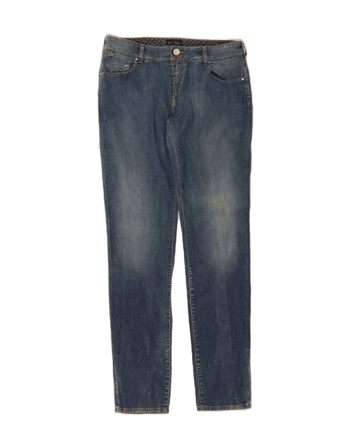ARMANI Womens Skinny Jeans W33 L35 Blue Cotton Vintage Armani and Second-Hand Armani from Messina Hembry 