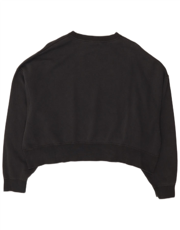 Pulover oversized pentru femei Nike Crop, UK 14, bumbac mediu negru