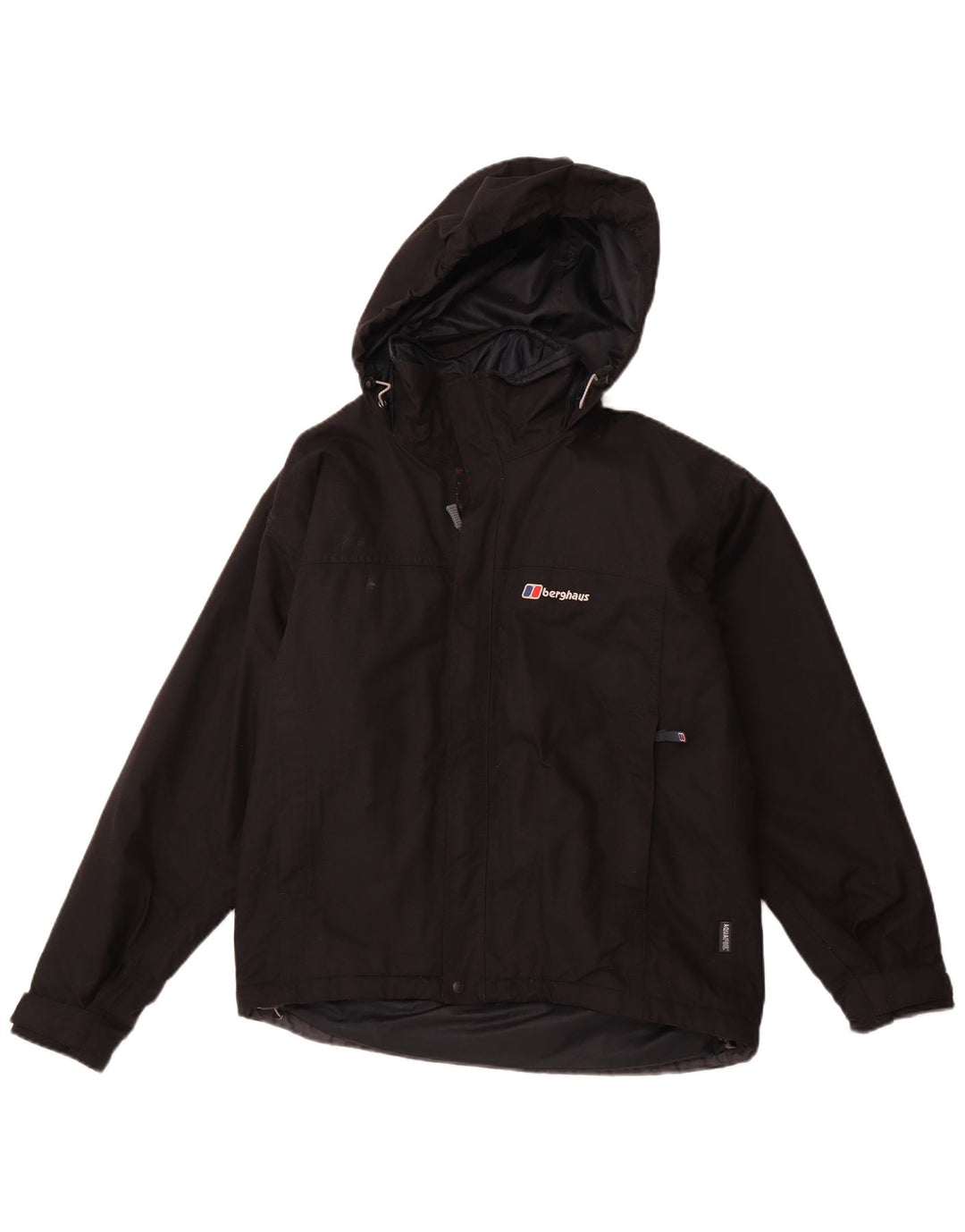 Jachetă de ploaie cu glugă pentru bărbați BERGHAUS UK 36 Nylon negru mic