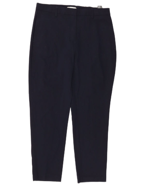 Marks & Spencer Pantaloni tăiați cu talie înaltă pentru femei UK 12 Medium W30 L25 Nav
