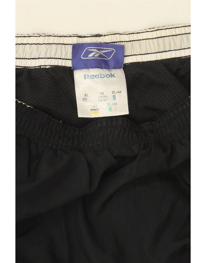 Pantaloni de trening Reebok Capri pentru femei UK 16 Poliester negru mare