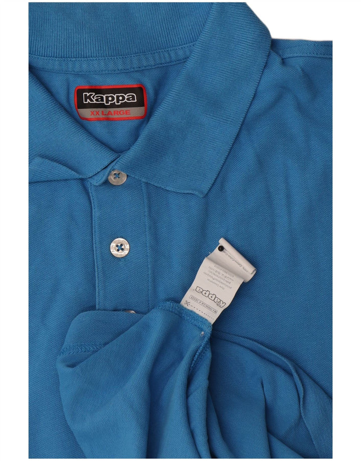 Cămașă polo pentru bărbați Kappa 2XL, bumbac albastru