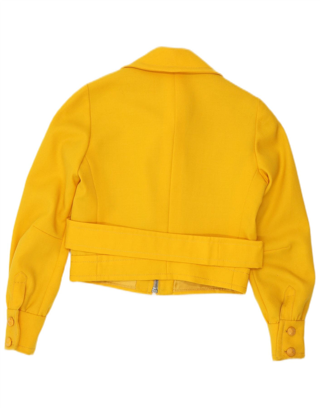 Jachetă Bomber Crop pentru femei VINTAGE UK 8 Small Yellow