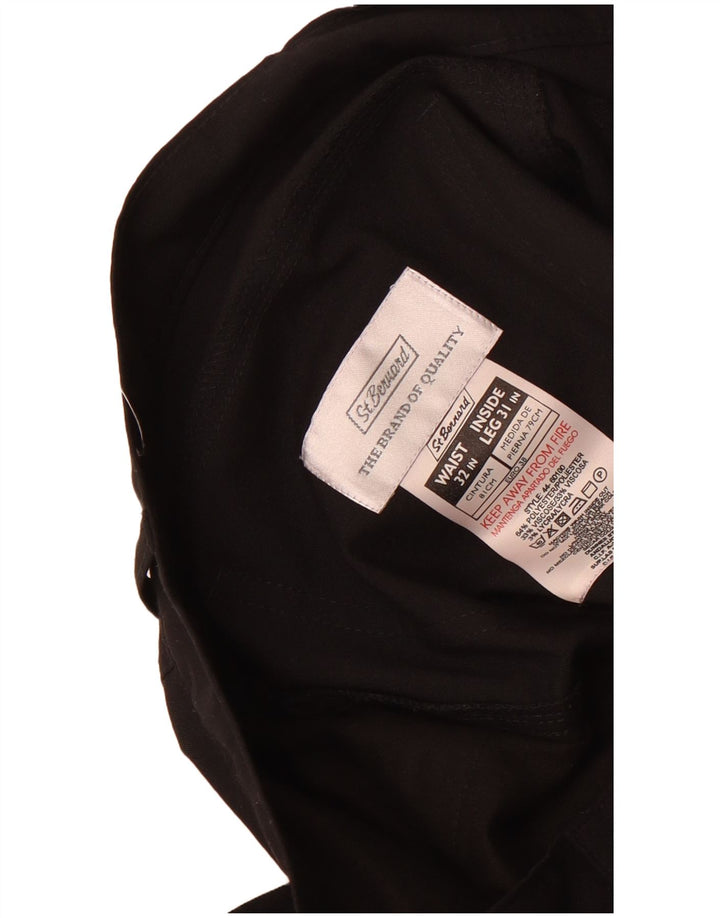 Pantaloni drepți pentru bărbați St. Bernard L32 L31 Poliester negru