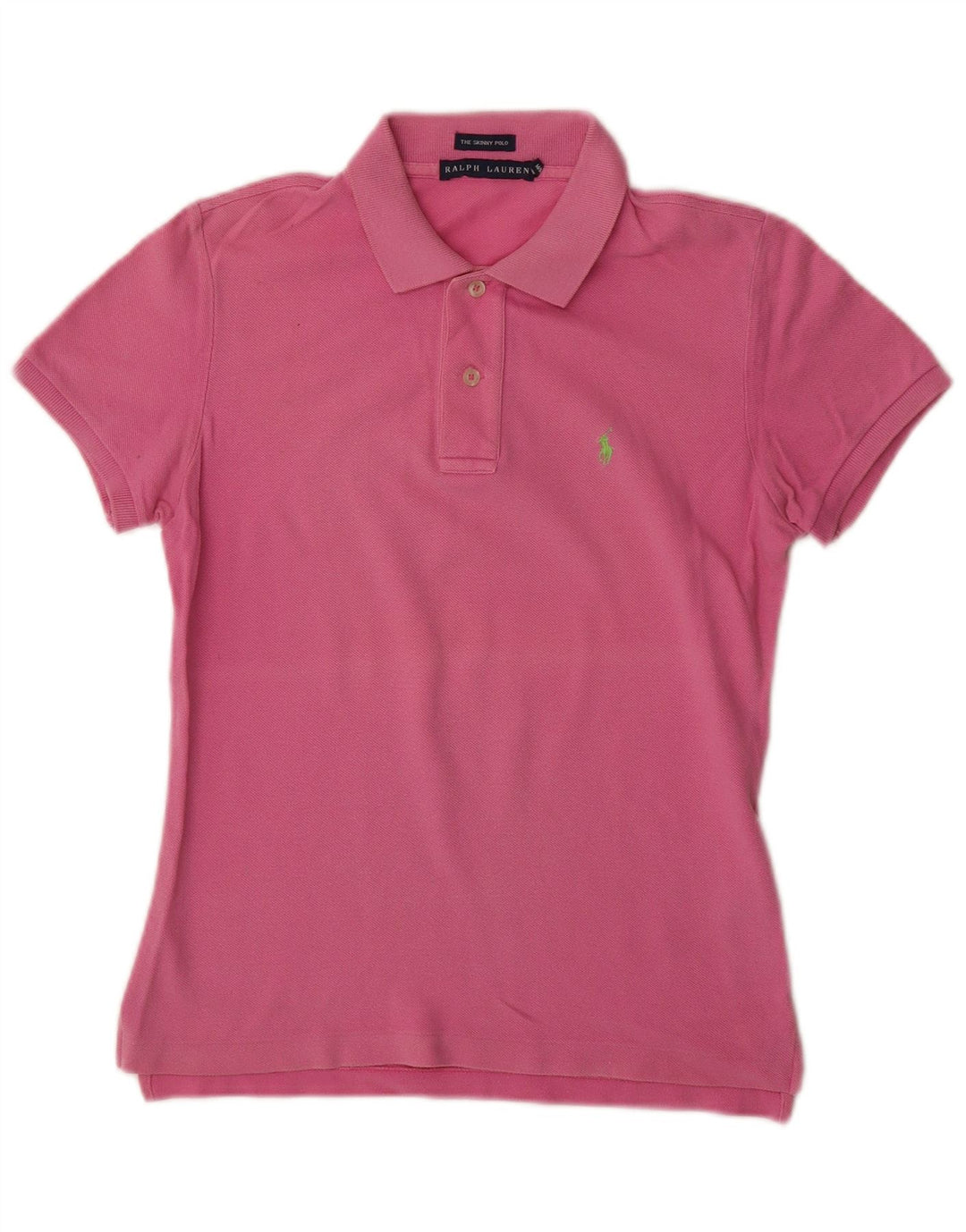 Tricou polo RALPH LAUREN pentru femei, UK 12, bumbac roz mediu
