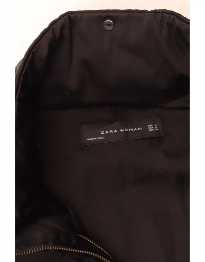 Jachetă parka cu glugă pentru femei Zara UK 14 Medium Black