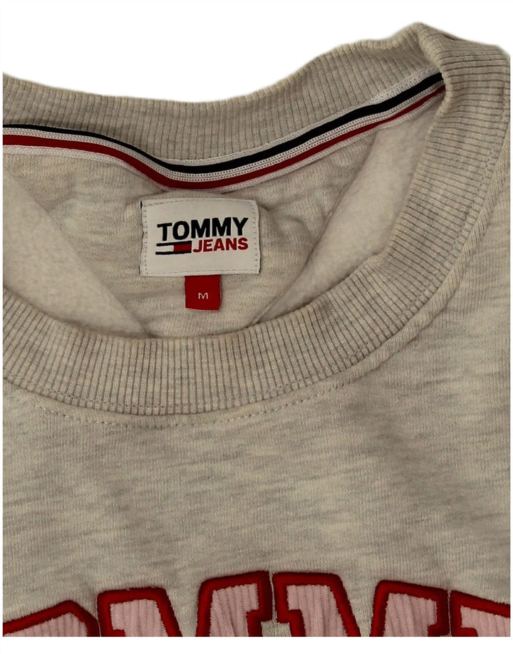 Pulover pentru femei Tommy Hilfiger, cu grafic supradimensionat, UK 14, gri mediu