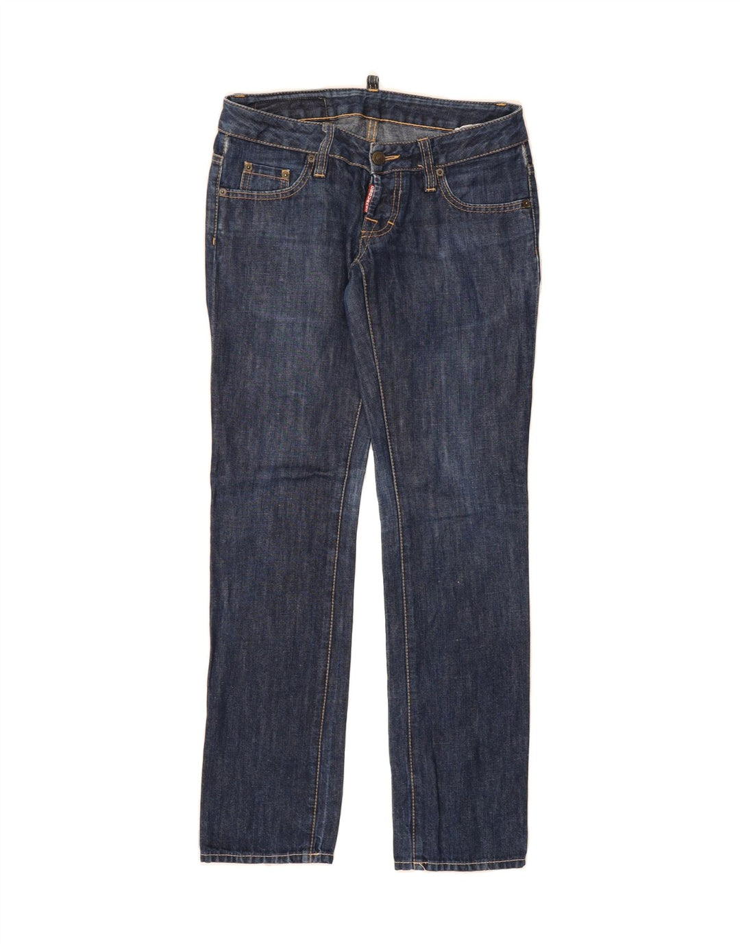 DSQUARED2 Womens Straight Jeans EU 38 Medium W28 L30 Blue Cotton Vintage Dsquared2 and Second-Hand Dsquared2 from Messina Hembry 