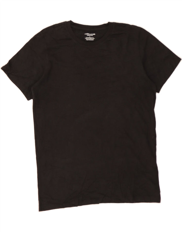 JACK & JONES Mens T-Shirt Top Large Black Cotton Vintage Jack & Jones and Second-Hand Jack & Jones from Messina Hembry 