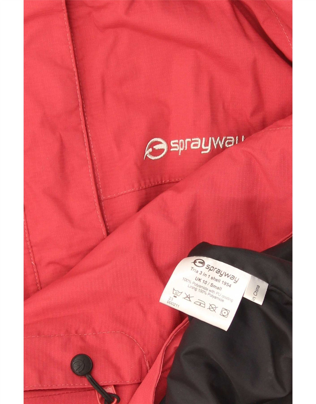 Sprayway Jachetă de ploaie cu glugă pentru femei UK 10 Small Red Poliamidă