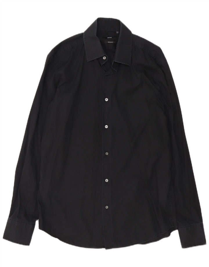 Cămașă pentru bărbați Hugo Boss Regular Fit Mărimea 39 15 1/2 Medium Negru