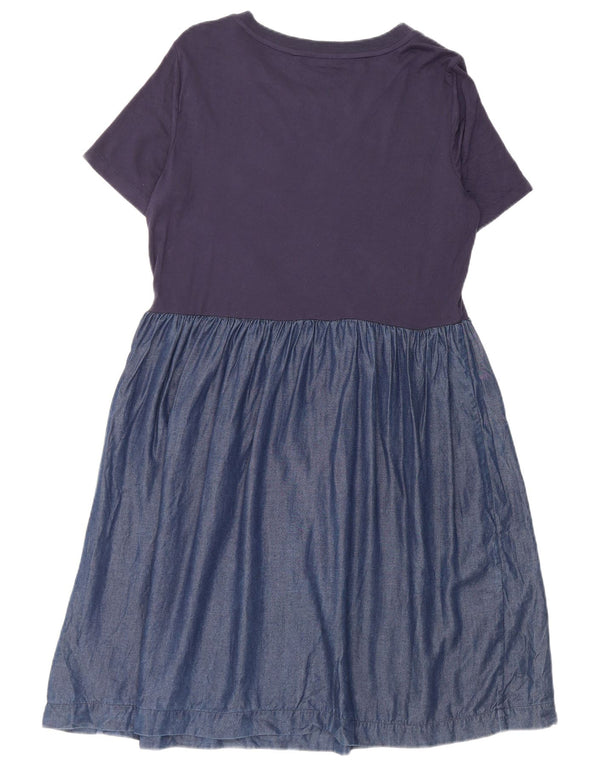 Rochie de bază pentru femei Marks & Spencer UK 12 Medium Bluemarin Lyocell