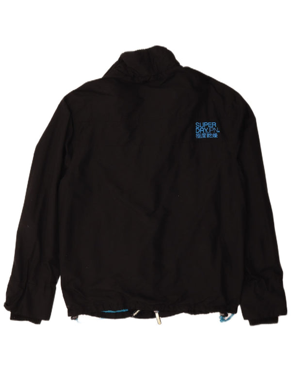 Jachetă Windbreaker cu grafică Superdry pentru bărbați UK 44 2XL Nylon negru