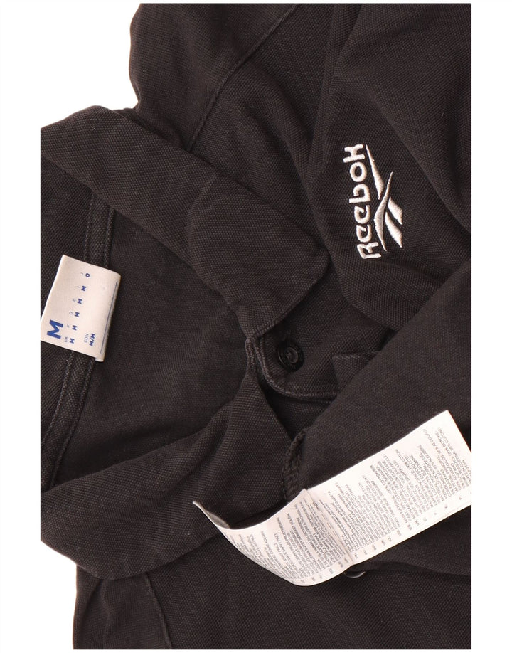 Tricou polo Reebok pentru bărbați, bumbac mediu negru