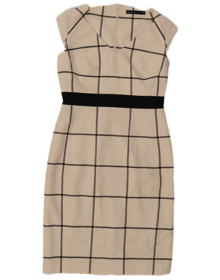 Rochie pentru femei Karen Millen, UK 10, poliester cu carouri de culoare albă