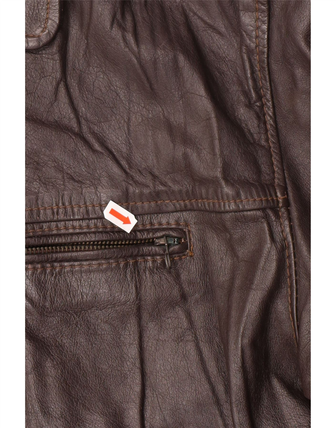 Jachetă de piele pentru bărbați VINTAGE UK 42 XL din piele maro